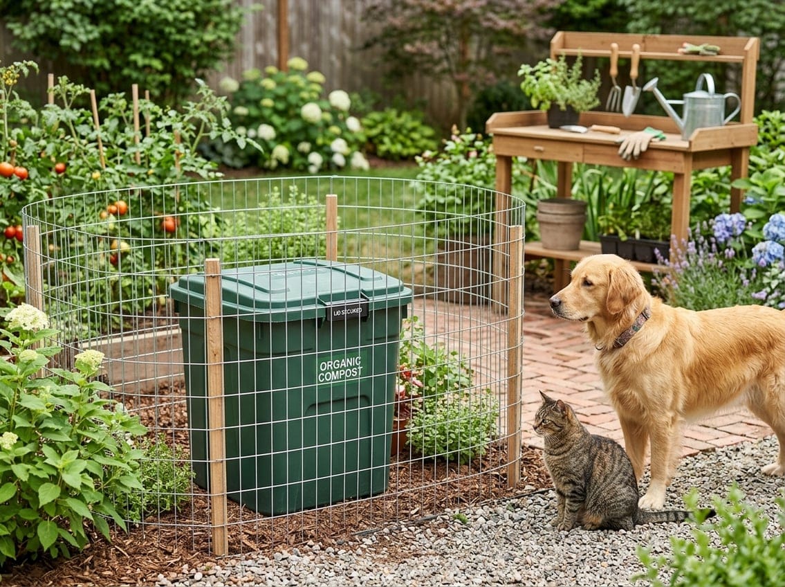Sådan undgår du hunde og katte i komposten